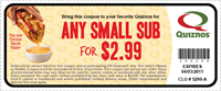 Quiznos $2.99 Printable Coupon