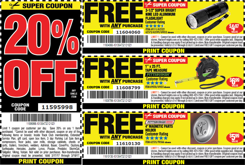 Harbor Freight Tools Coupons