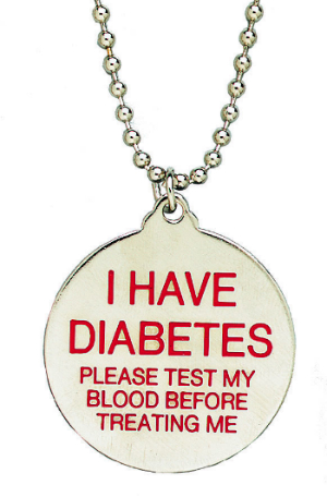 Diabetes ID Necklace